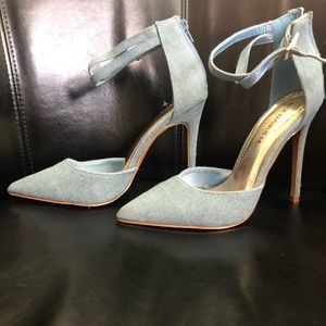 Denim heels